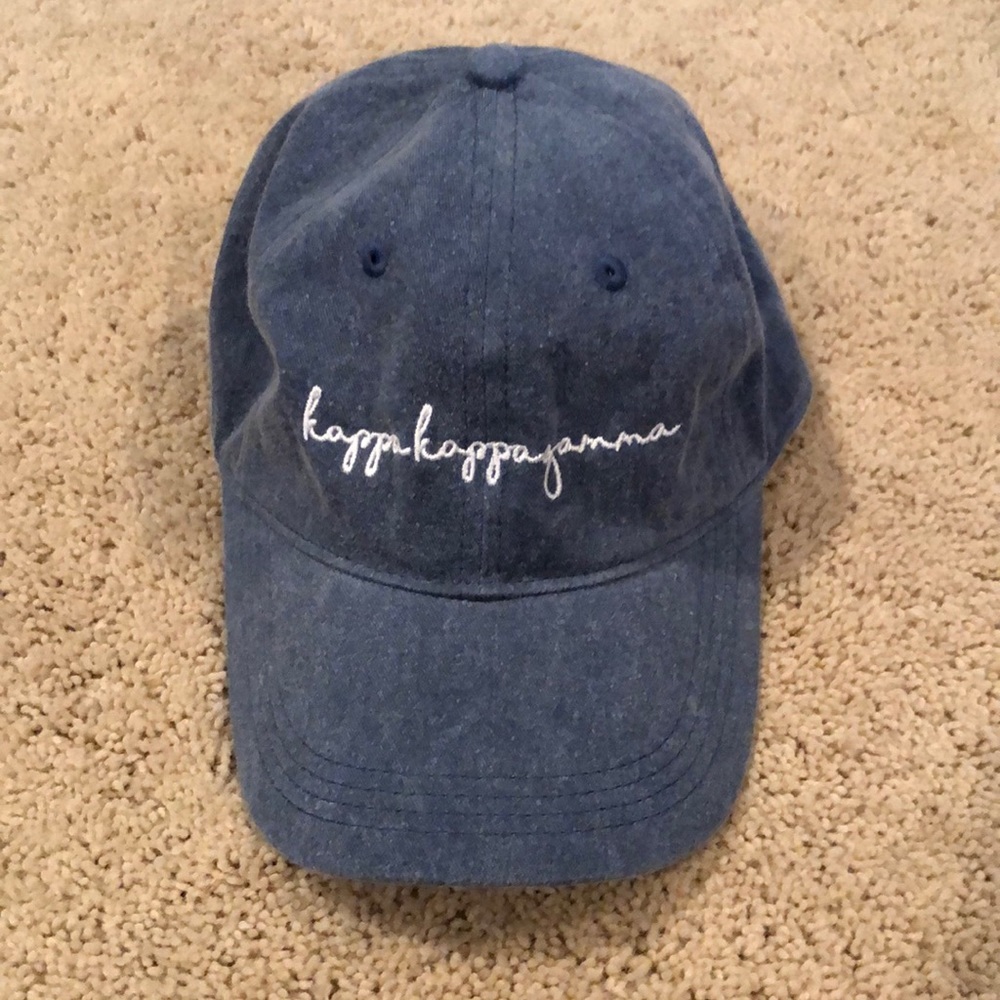 Denim kappa kappa gamma embroidered baseball cap hat